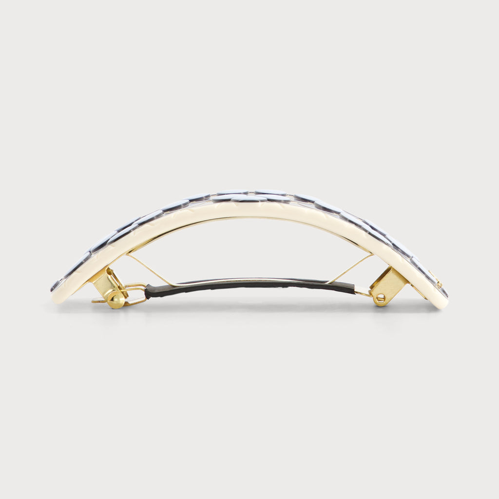 Barrette à cheveux de luxe Mauliébris Paris made in france vue de profil