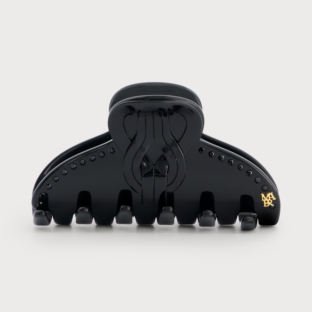 Pince à cheveux confectionnée en France auprès d'artisans luxe finitions Knot couleur Noire