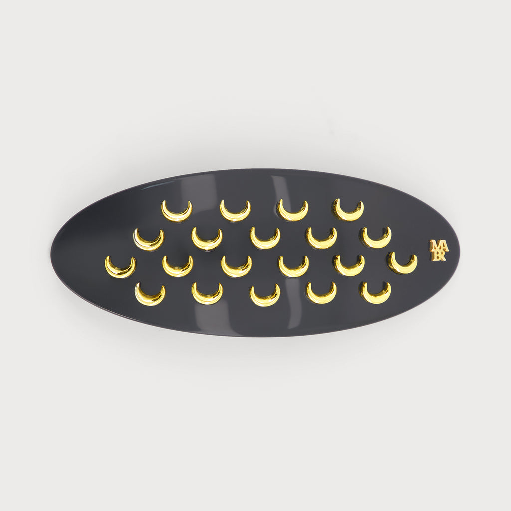 barrette cheveux de luxe Moon noir
