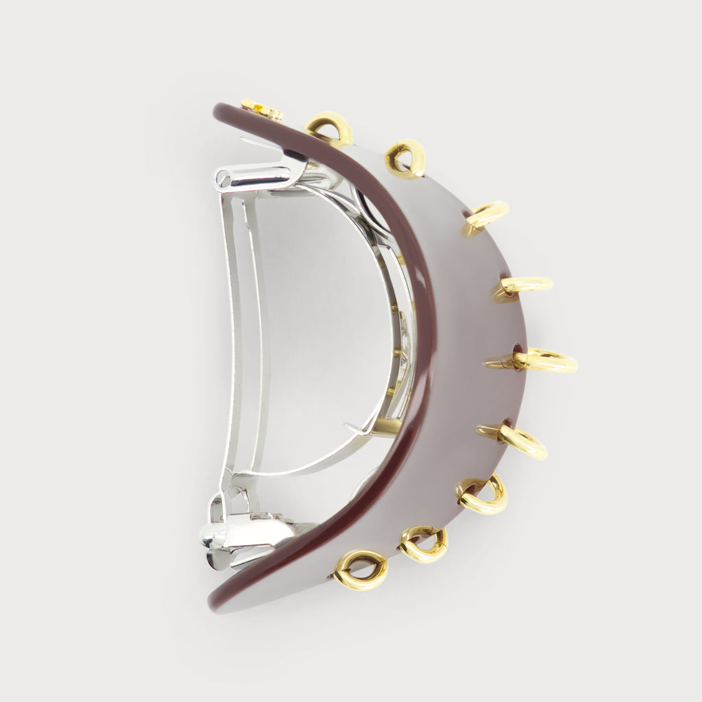 barrette_cheveux_piercing_accessoire_luxe_bordeaux_pony_profil