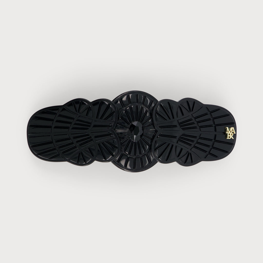 Barrette cheveux motif Lace confectionnée par des artisans français luxe couleur noir