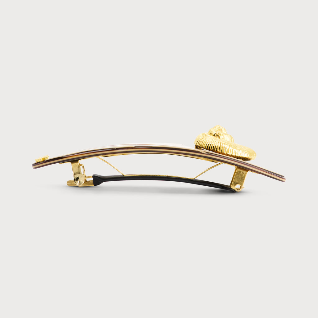 barrette ovale shell accessoire cheveux luxe  5