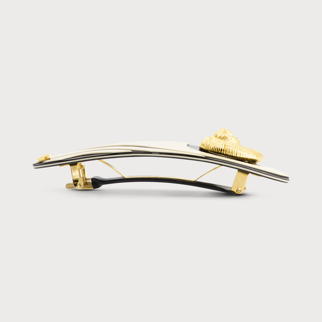 barrette ovale shell accessoire cheveux luxe  6