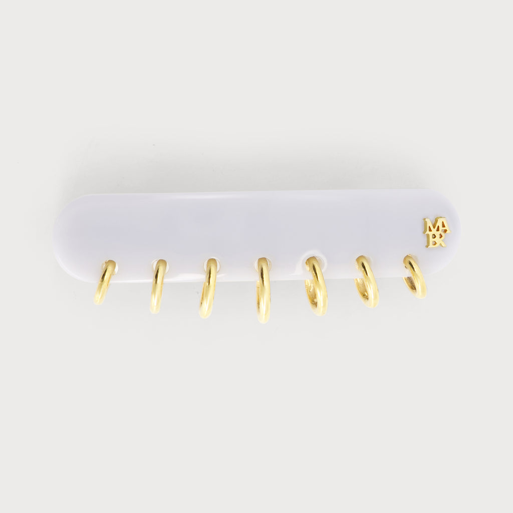 Barrette Fine à cheveux confectionnée en France auprès d'artisans luxe finitions Piercing couleur bleu