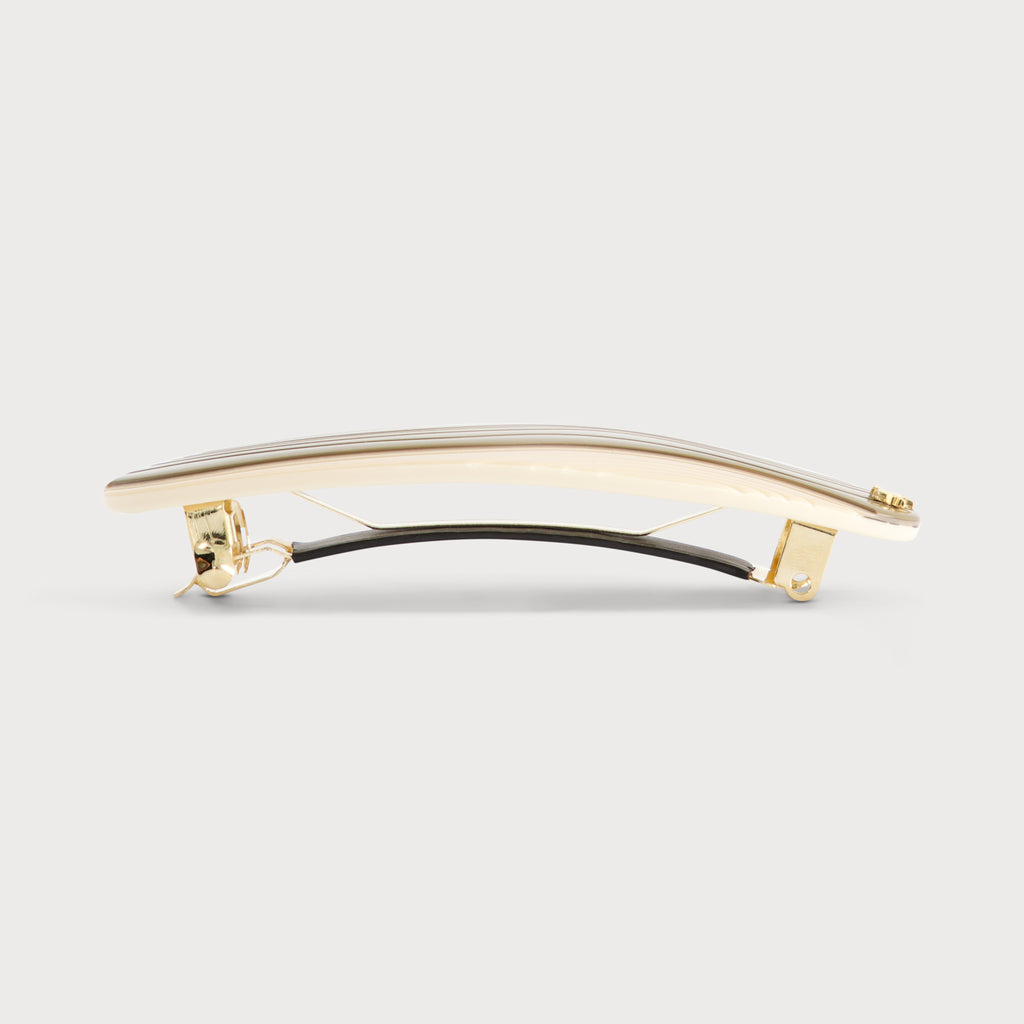 Barrette à cheveux de luxe Mauliébris Olive vue de profil