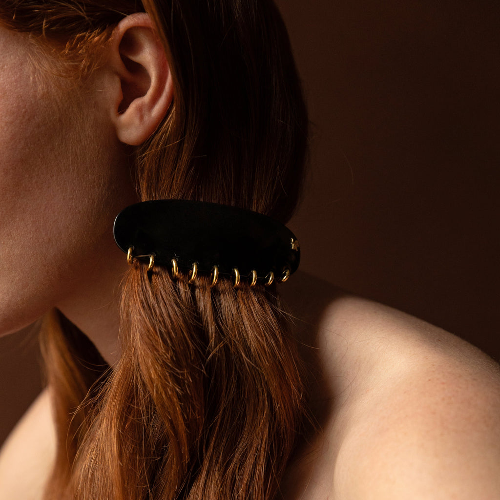 coiffure chic cheveux roux Barrette cheveux de luxe Mauliébris 