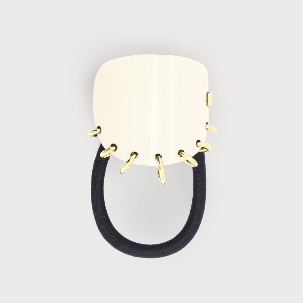 piercing élastique cheveux accessoire luxe ivoire
