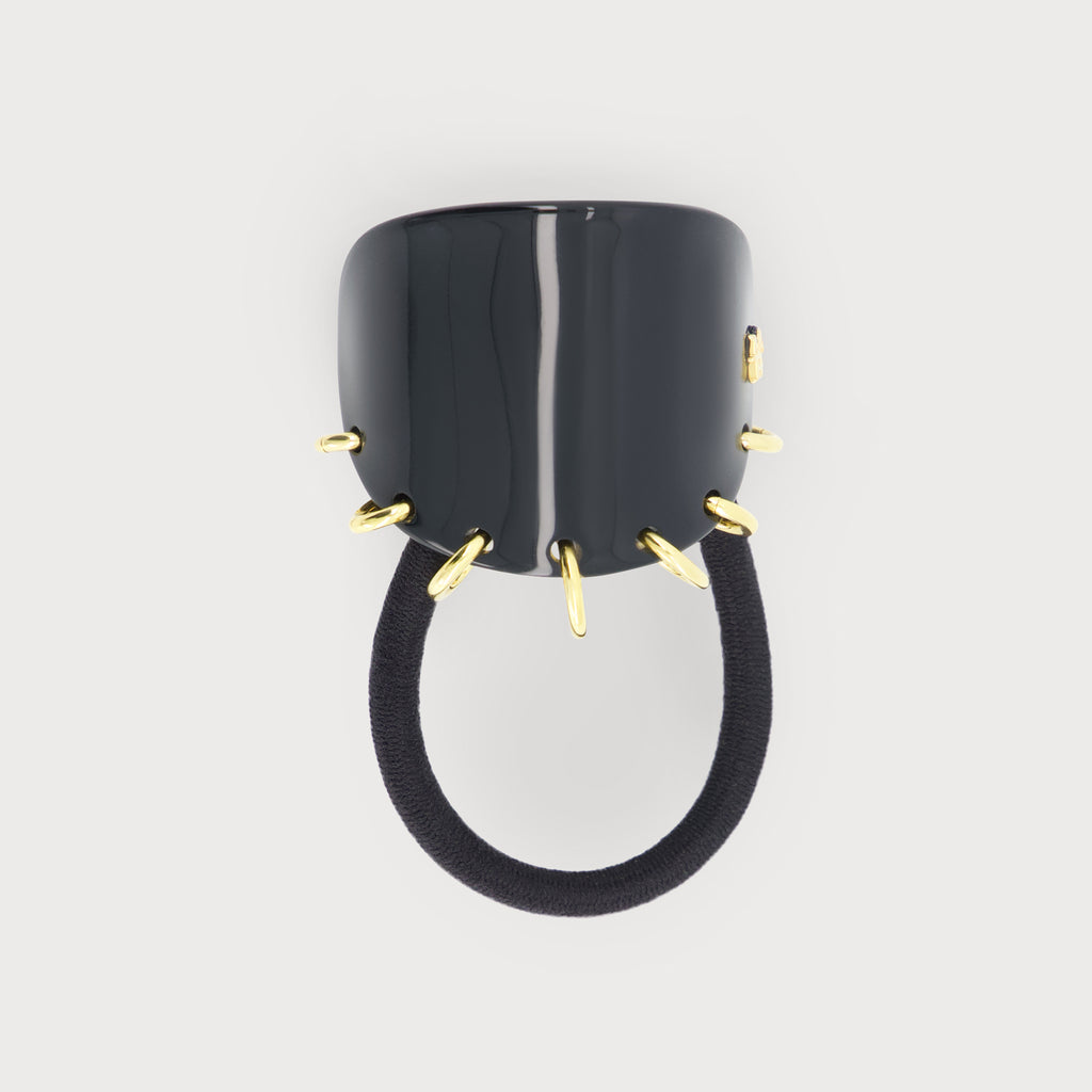 piercing élastique cheveux accessoire luxe noir