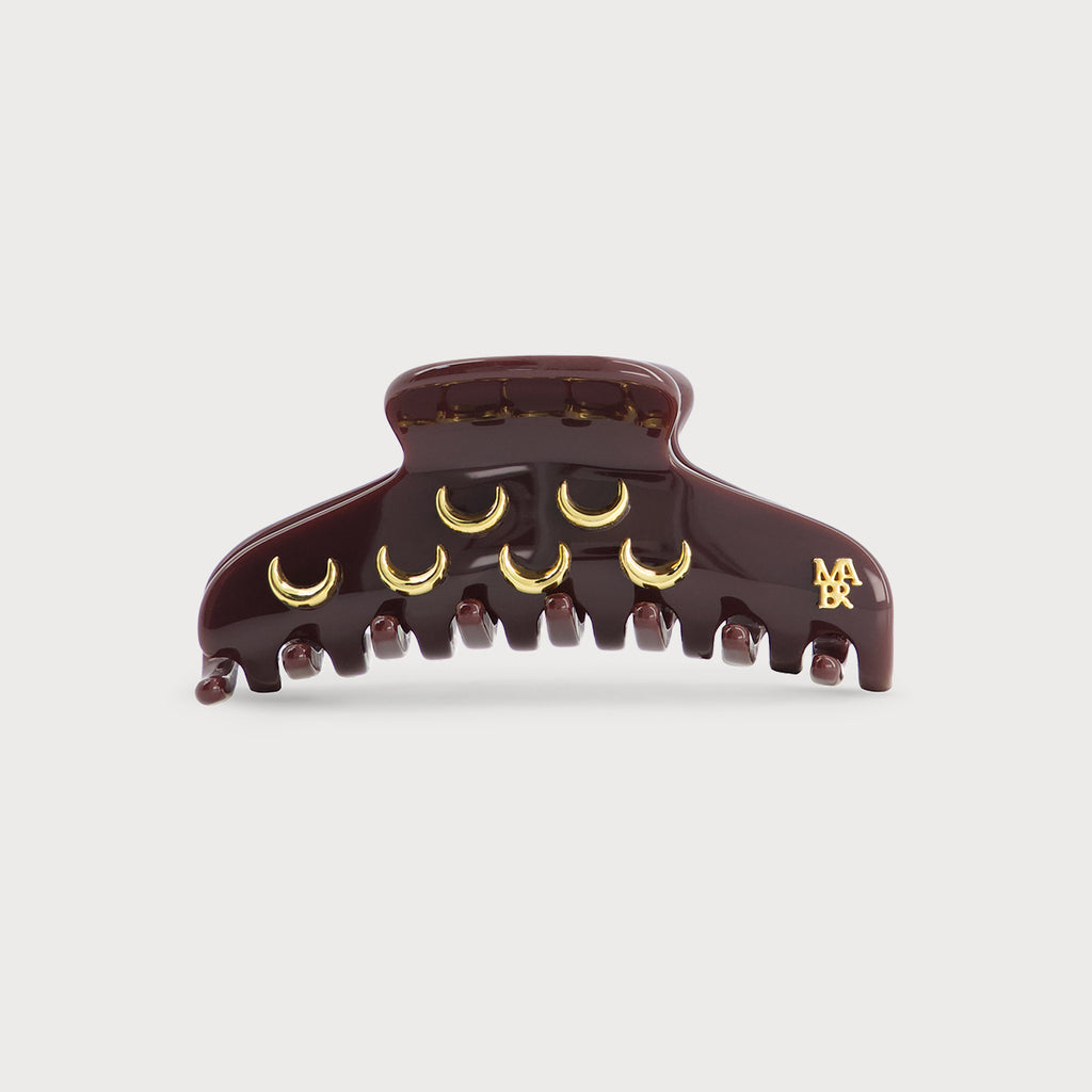 pince accessoire cheveux luxe moon bordeaux 