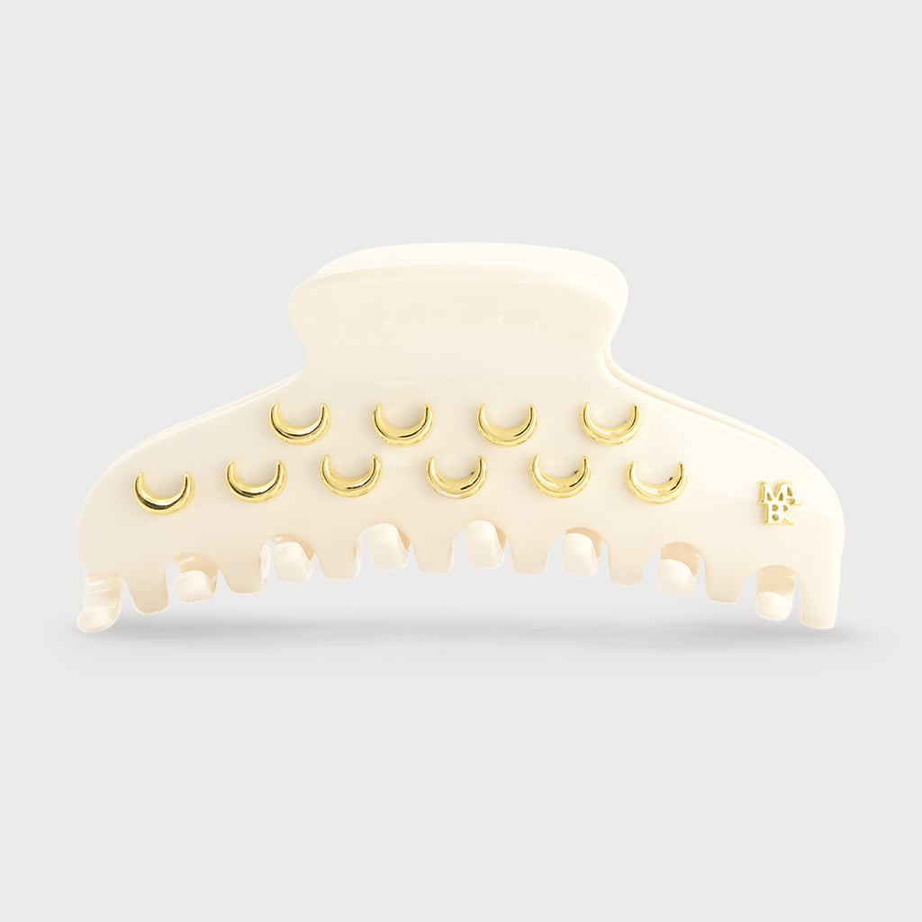 pince clair de lune accessoire cheveux luxe M ivoire
