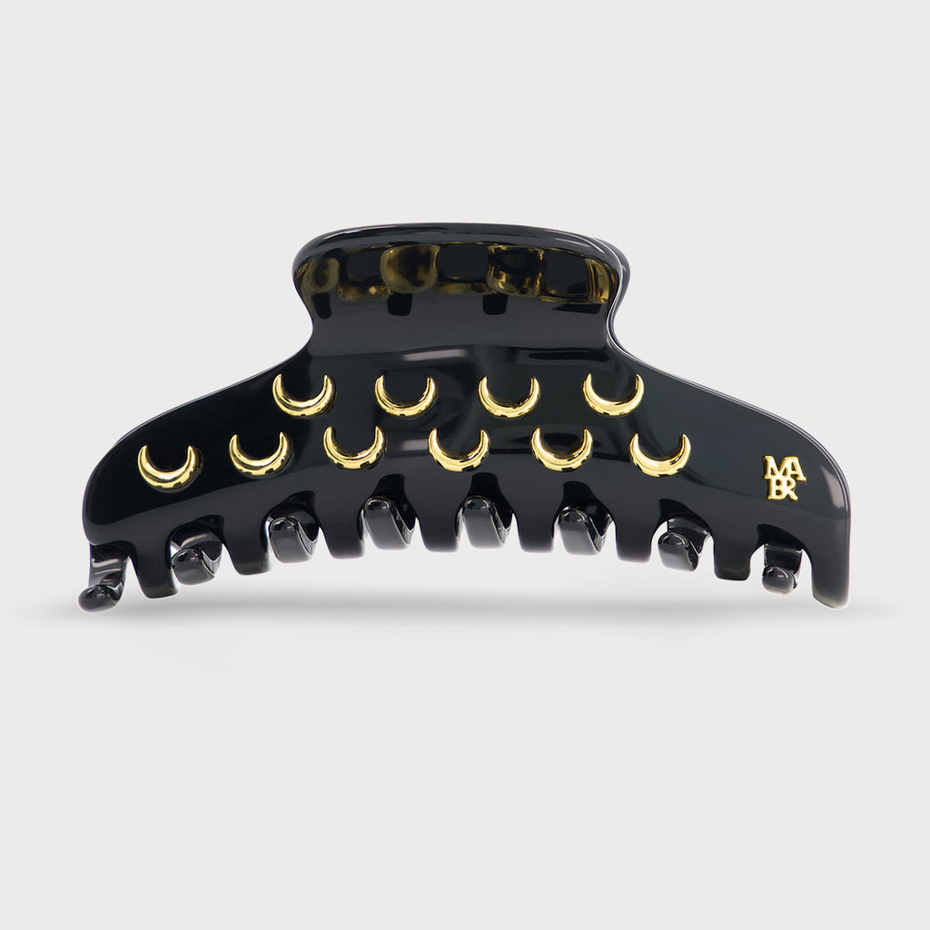 pince clair de lune accessoire cheveux luxe M noir