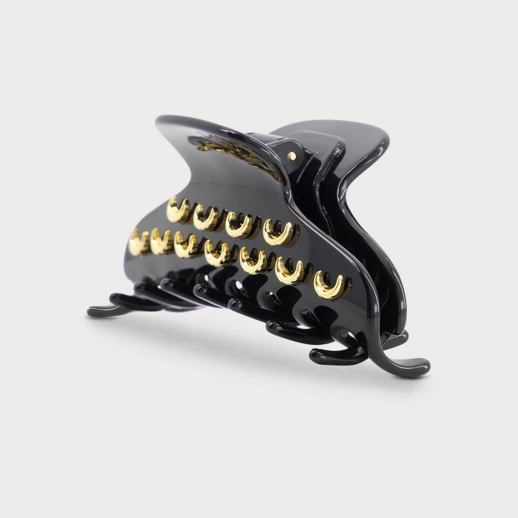 pince clair de lune accessoire cheveux luxe M noir profil