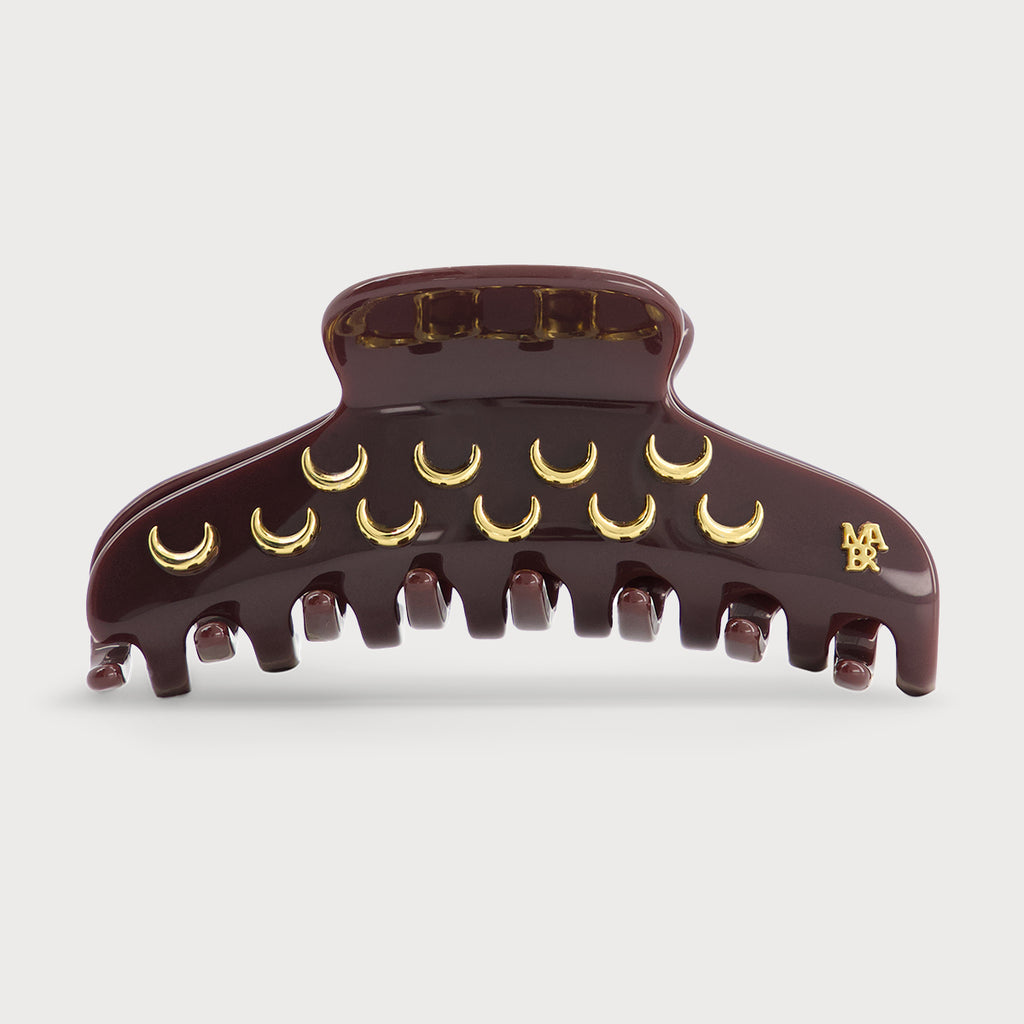 pince clair de lune accessoire cheveux luxe bordeaux M