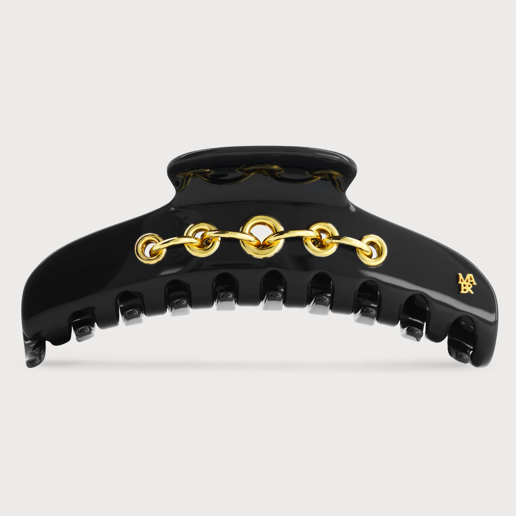 pince eyelets accessoire cheveux luxe L noir