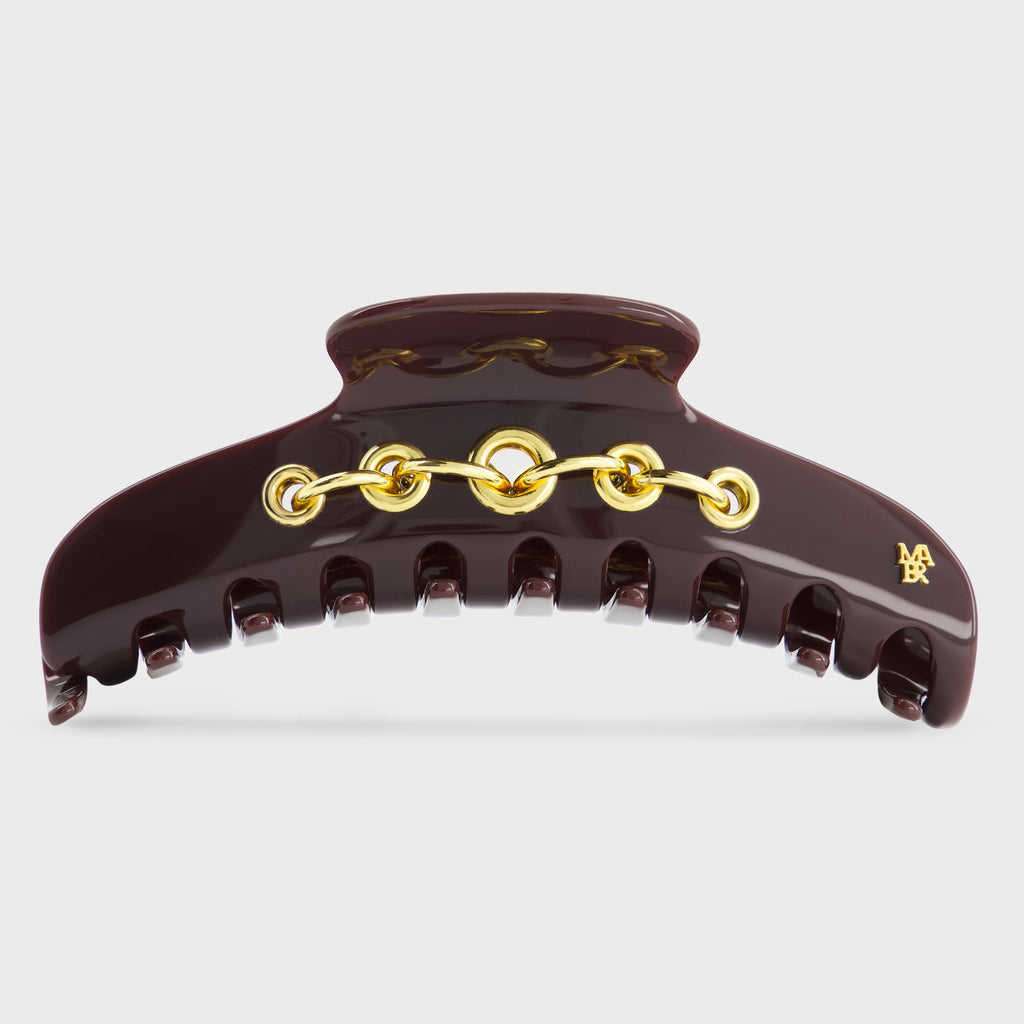 pince eyelets accessoire cheveux luxe bordeaux L 